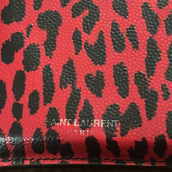 Saint Laurent Leopard Print Leather Card Case - Picture 4 of 16